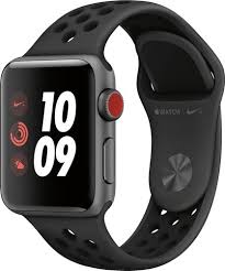 Apple Watch Nike Series 3 Gps Cellular 38mm Case With Anthracite Black Nike Sport Band Space Gray Aluminum Mtgj2ll A Best Buy In 2020 Apple Watch Nike Buy Apple Watch Black Nikes
