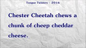 Chester Cheetah Chewed A Chunk Of Cheap Cheddar Cheese Tongue Twisters 113 Youtube