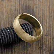 8mm Yellow Gold Mens Wedding Band Half Round Matte Finish Mens Gold Wedding Band Mens Yellow Gold Wedding Bands Mens Wedding Rings