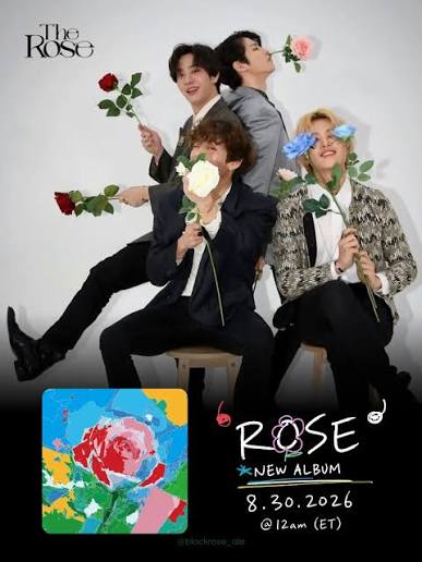 Korean band The Rose recently announced their comeback with new album 'ROSE'  and tour 'ROSETOPIA' through their Instagram account @official_therose 🥀🥳 The  Rose will also release the single 'Blue Moon' on April
