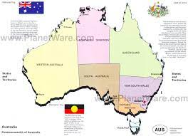 Map of melbourne (victoria region / australia), satellite view: Map Of Australia States And Territories Planetware