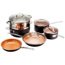 Gotham Steel 10 Piece Copper Nonstick Cookware Set Black Walmart Com Pots And Pans Sets Cookware Set Gotham Steel
