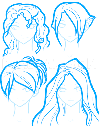 How To Draw Anime Hair For Beginners Step By Step Drawing Guide By Dawn Dragoart Com How to draw anime faces. how to draw anime hair for beginners
