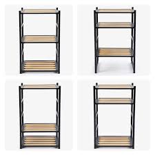 Whether your home décor browse our country cabinets, open shelving, pantry towers and more. Kingrack Stand Shelf 3 Tier Bathroom Shelves Standing Rack For Storage Kitchen Storage Unit Rack Lattice Shelves Book Shelf Storage Shelves Rack For Bedroom Balcony Living Room Veranda Black Buy Online In