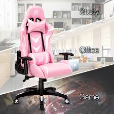 High Back Ergonomic Swivel Gaming Chair Office Desk Chair With Bluetooth Speaker Ebay