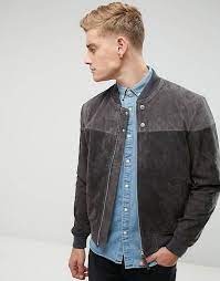Esprit Bomber En Daim Suede Bomber Jacket Men Suede Bomber Jacket Casual Bomber Jackets