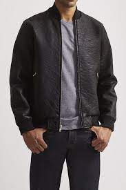 137 Obey Bond Vegan Leather Jacket Vegan Leather Jacket Black Leather Bomber Jacket Leather Jacket