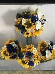 See more ideas about wedding, fall flowers, bouquet. Buy Wedding Flowers Bridal Bouquet Decorations Sunflowers Navy Royal Online In Taiwan 283694478922