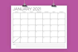 8 5 X 11 Inch 2021 Calendar Template Instant Download Etsy In 2020 Calendar Template Calendar Graphic 2020 Calendar Template