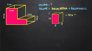 Soal matematika kelas 6 sd bab 3 luas dan volume dan kunci jawaban. Belajar Menghitung Volume Bangun Ruang Gabungan 2 Balok Youtube