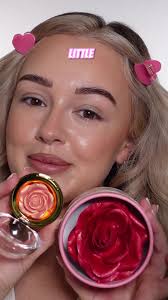 Rose makeup 🌹💖 . . #cutemakeup #rosemakeup #multiusemakeup #funmakeup  #makeupchallenge