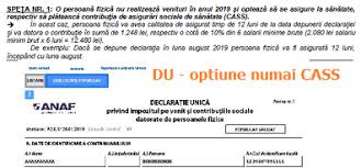 Martie 2018 cas cass si impozit datorate de activitatile independente ghid pfa. DeclaraÈ›ia UnicÄƒ SpeÈ›Äƒ OficialÄƒ Anaf 2019 Persoana FÄƒrÄƒ Venit Care DoreÈ™te Sa Se Asigure La SÄƒnÄƒtate Cass Cabinetexpert Ro Blog Contabilitate