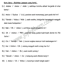 Latihan kata seru tahun 3. Kata Kata Seru Tahun 2