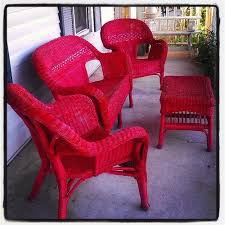 While The Boyfriend Is Away I Shall Redo Porch Furniture Apparently Diy Red Wicker Gir Wicker Furniture Cushions White Wicker Furniture Wicker Headboard