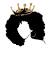 Black Afro Crown