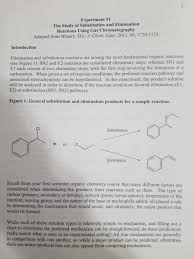 Solved Name Chem 242l Exp 1 Report Substitution And Elim