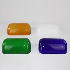 Vintage Green White Blue Amber Color Glass Banker Lamp Cover Bankers Lamp Shades Table Lamp Length 227mm Lamp Covers Shades Aliexpress
