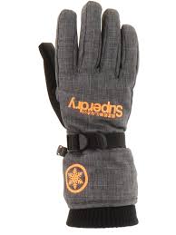 New Superdry Mens Ultimate Snow Service Glove Gloves Grey