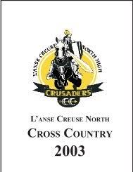 2008 L'anse Creuse North Cross Country Team