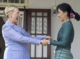 President barack obama praised her. Icons Bid For Power Aung Suu Kyi And Hillary Clinton Are Facing A Huge Task The Independent The Independent