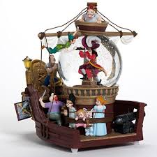 Peter Pan Pirate Ship Disney Snowglobe Disney Snowglobes Snow Globes Snowglobes