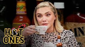 Florence Pugh Sweats From Her Eyebrows While Eating Spicy Wings