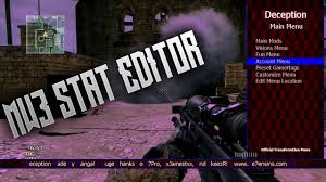 Call Of Duty Black Ops 3 Zombies Mod Menu Pc Mw3 Account Stats Changer Editor Modder Deception Mod Menu Download