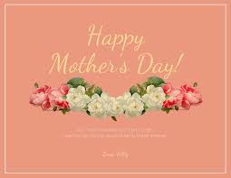 Send her one of our greeting cards along with a gift you have chosen for happy mother's day! Peach Happy Mother S Day Card Template