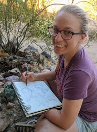 Painting and drawing at Desert National Wildlife Refuge