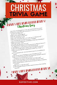 Rd.com knowledge facts there's a lot to love about halloween—halloween party games, the best halloween movies, dressing. Christmas Quiz Trivia Game Questions Free Printable Sofestive Com