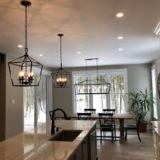 Crest 4 Light Lantern Geometric Pendant In 2020 Dining Room Light Fixtures Dining Lighting Farmhouse Dining Room