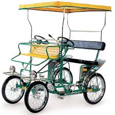 The Five Person Pedal Surrey Hammacher Schlemmer Surf Bike Motorcycle Camping Gear Bicycle