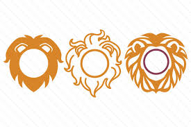 Download Lion Monogram Frames Svg Cut File By Creative Fabrica Crafts Creative Fabrica PSD Mockup Templates