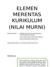 Human translations with examples kurikulum dini. Elemen Merentas Kurikulum Docx Elemen Merentas Kurikulum Nilai Murni Nama Pelajar Normuhammad Wildan Najhi Bin Norishamsul Baharin Nur Darayanie Course Hero