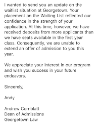 Kicked Off Georgetown S Waitlist Lawschooladmissions