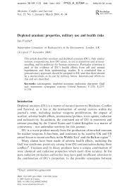 Mutations in the dna of germ cells (in the testes and ovaries) may lead to birth defects or miscarriage. Pdf Depleted Uranium Properties Military Use And Health Risks