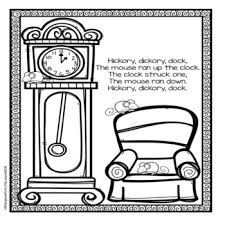 Best watch and clock coloring pages. Nursery Rhymes Coloring Pages By First Little Lessons Tpt