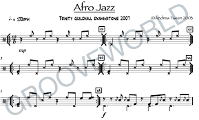 afro jazz andrew tween drum chart