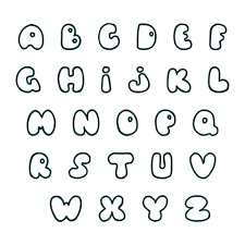 If the ends of the strokes on the letterforms cut off at a slight angle, you're probably looking at arial, whereas i. 9 Best Cute Printable Bubble Letters Printablee Com