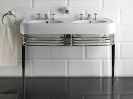 double ceramic console sink wide blues