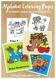 Abc coloring pages for kids. Free Alphabet Letters Coloring Pages Artsy Craftsy Mom