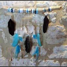 Decoration Murale Style Amerindien Baton De Parole Attrape Reves Boheme Ethnique Bois Flotte Peint Plume Baton De Parole Decoration Murale Parement Mural