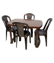 Dining tables, chairs & sets. Trend Plastic 4 Seater Dinning Dining Table Chair Set Black Buy Trend Plastic 4 Seater Dinning Dining Table Chair Set Black Online At Best Prices In India On Snapdeal