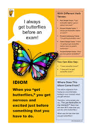My first solo piano recital is tomorrow evening, i already. Idiom Quiz Butterfly All Things Topics