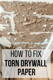 Achieve any loosened pieces of wallpaper, and keep applying moisture until you're ready to remove all when the drywall's paper covering has been damaged, the underlying result are going to be brown, fuzzy fibers. Repair Torn Drywall Paper With Zinsser Gardz Sealer The Handyman S Daughter