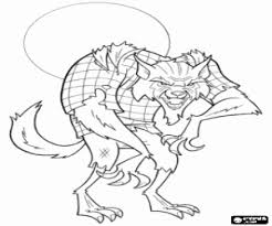 Ausmalbilder Ein Werwolf Und Der Vollmond Zum Ausdrucken