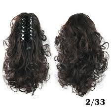 Chic Fluffy Medium Length Curly Dark Brown Heat Resistant Women S Synthetic Ponytail Ponytail Hair Piece Ponytail Hairstyles Cheap Lace Front Wigs