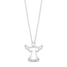 Newer post older post home. Hallmark Diamonds Angel Necklace 1 20 Ct Tw Sterling Silver Kay