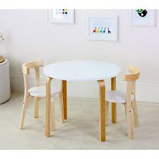 Boston Nat White Table 2 Chairs Set Round Table And Chairs Wooden Childrens Table Wooden Table And Chairs