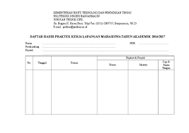 Modul dengan judul standarisasi gambar teknik merupakan bahan. Contoh Absen Pkl Teknik Sipil Poliban